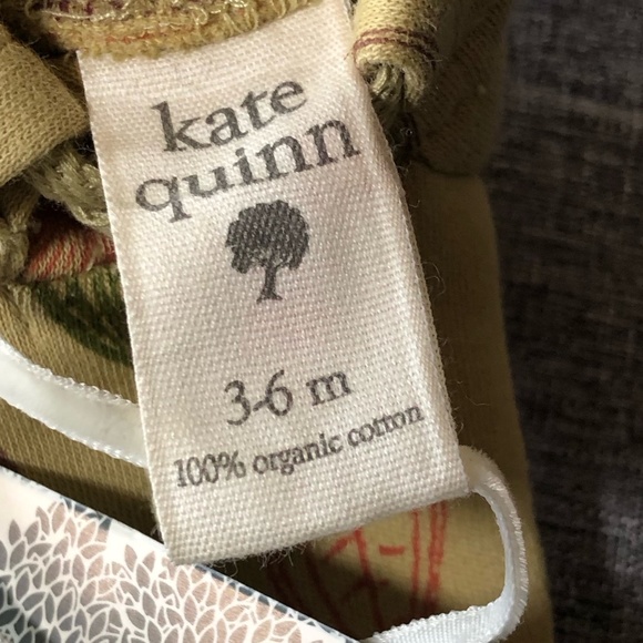 KATE QUINN shoes/ booties - Infant Size 3-6 MO - Olive Green plant motif - NWT - Picture 3 of 4